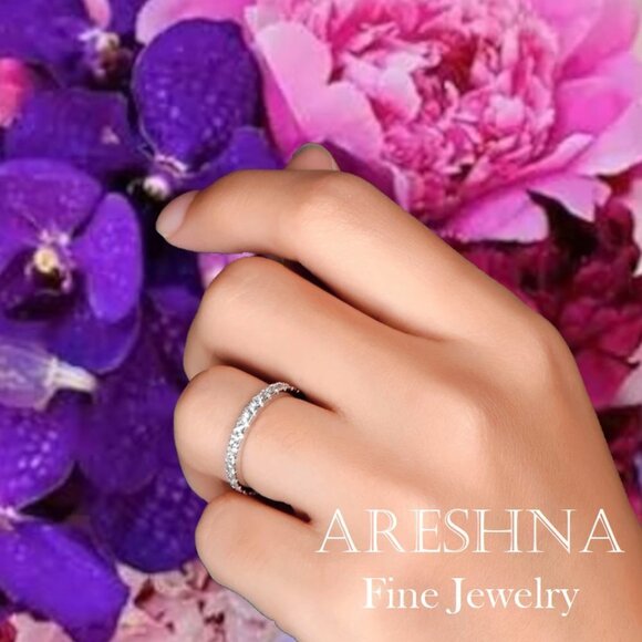 1ct Lab Diamond Infinity Band - Picture 2 of 11